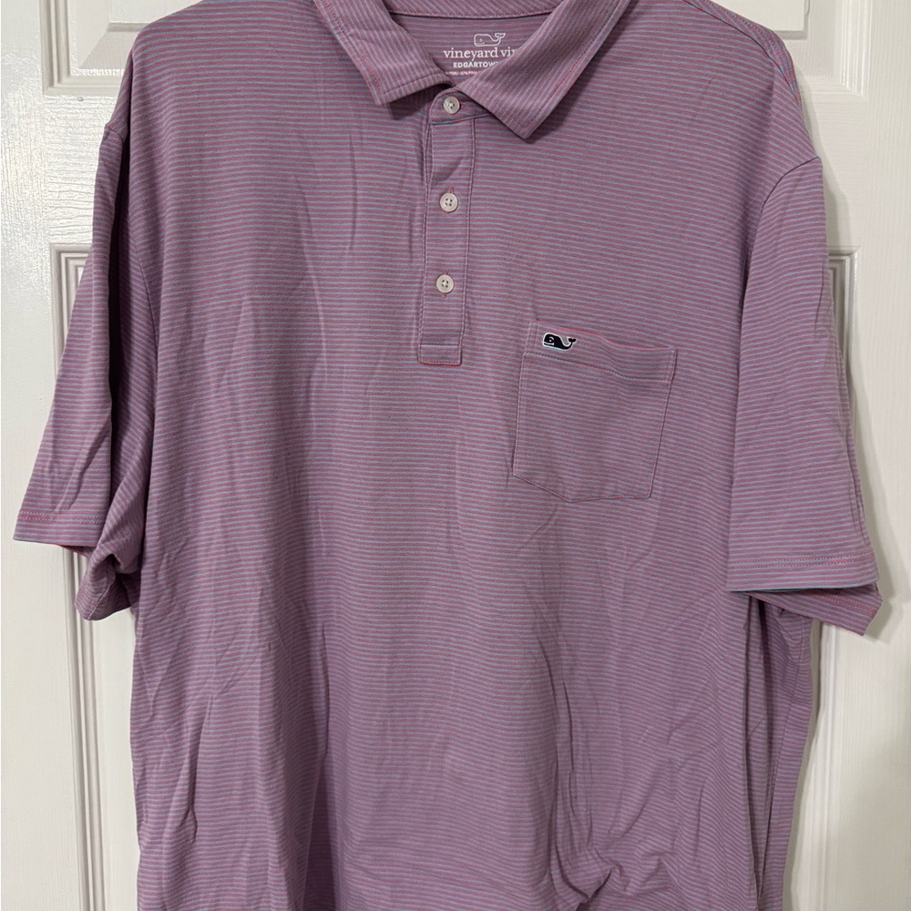 Vineyard Vines Lavender Polo Shirt Classic Casual Style